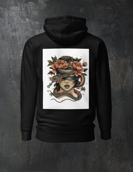 Old School Woman Premium Hoodie